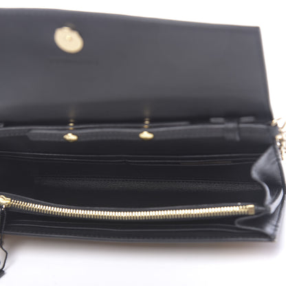 Burberry Calfskin House Check Henley Wallet On Chain Black 5 of 11