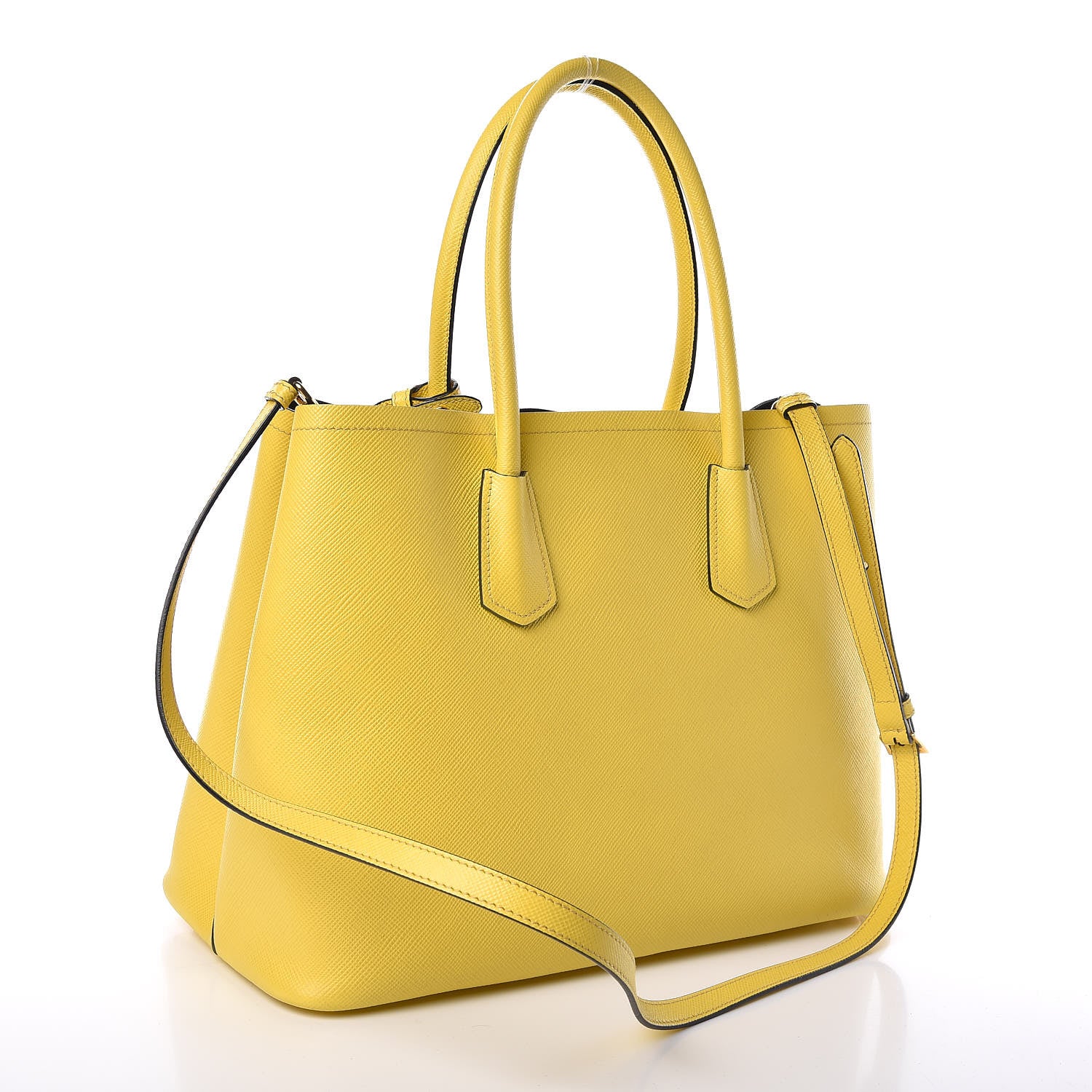 Prada Saffiano Cuir Large Double Bag Girasole 3 of 18