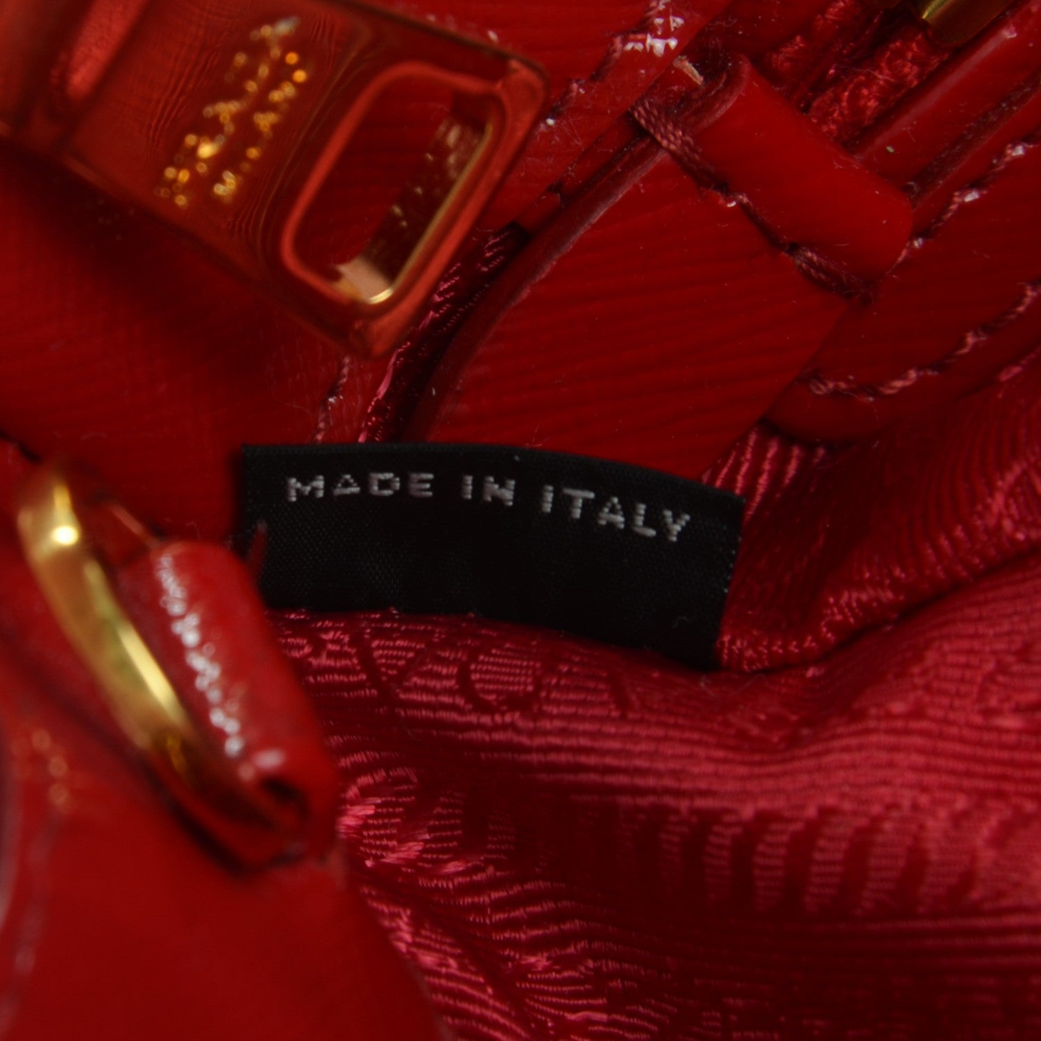 Prada Saffiano Vernice Mini Galleria Double Zip Tote Rosso 7 of 7