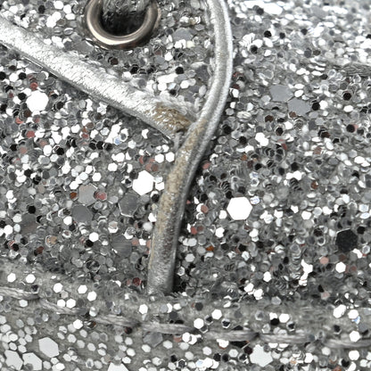 Gucci Glitter Peggy Platform Sneakers 40 Argento 7 of 12