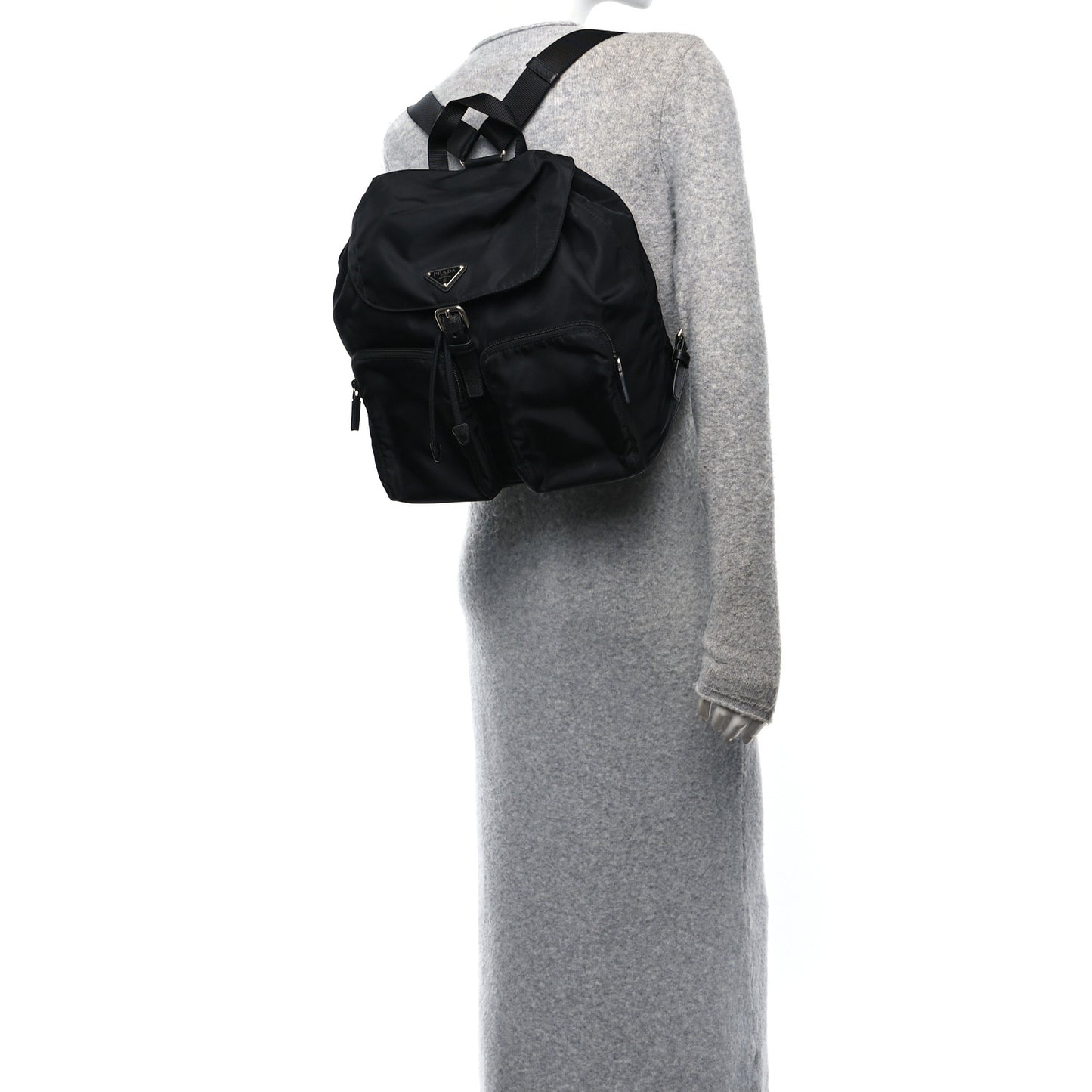 Nylon Vela Large Backpack Black