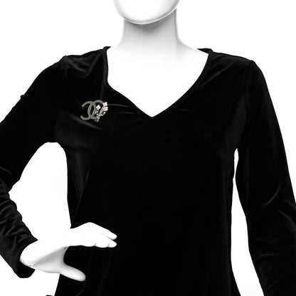 Chanel Enamel Cactus CC Brooch Green Gold 2 of 4