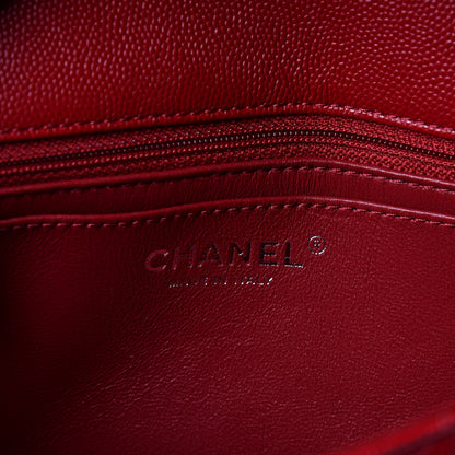 Chanel Caviar Quilted Mini Rectangular Flap Red 6 of 11