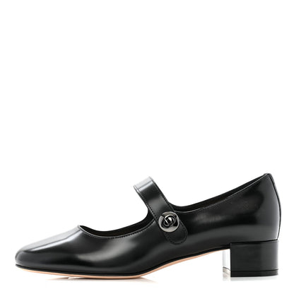 Christian Dior Brushed Calfskin Uniform 30mm Pumps 37.5 Black 1 of 7
