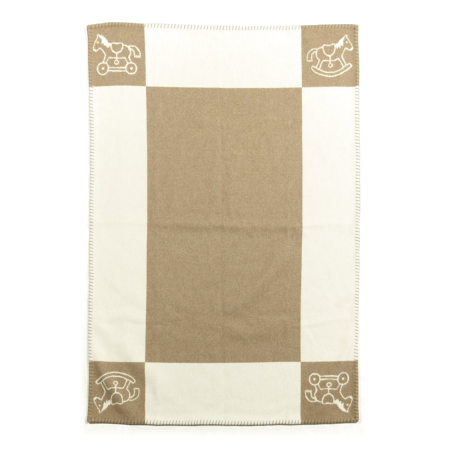 Wool Cashmere Adada Avalon Baby Blanket Noisette