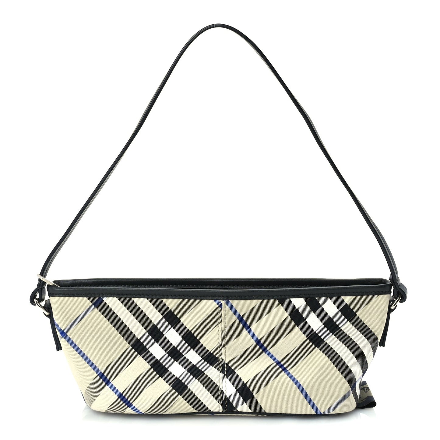 Essential Check Simple Zip Baguette Lichen
