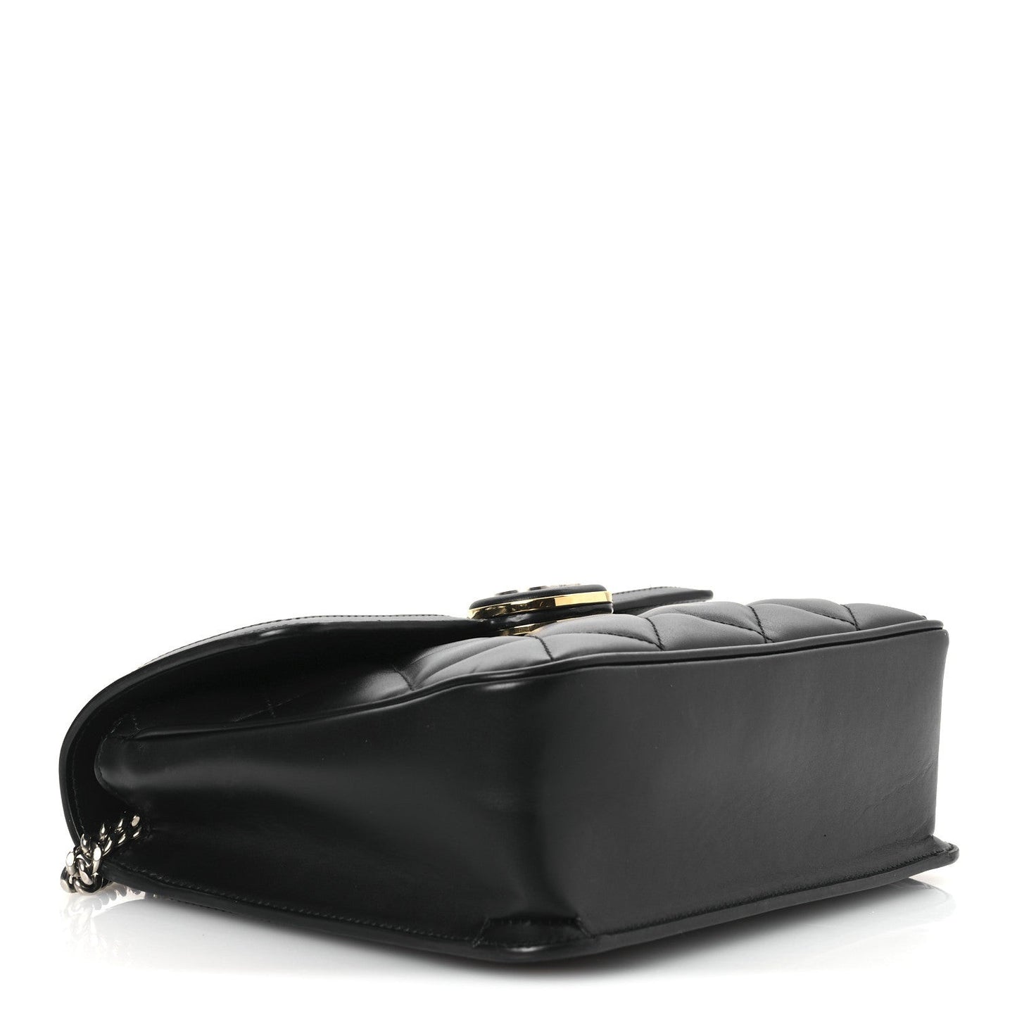 Calfskin Quilted Small Deco Shoulder Bag Black
