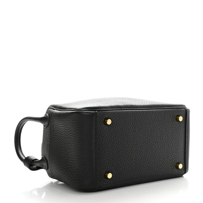 Hermes Taurillon Clemence Mini Lindy 20 Black 4 of 11