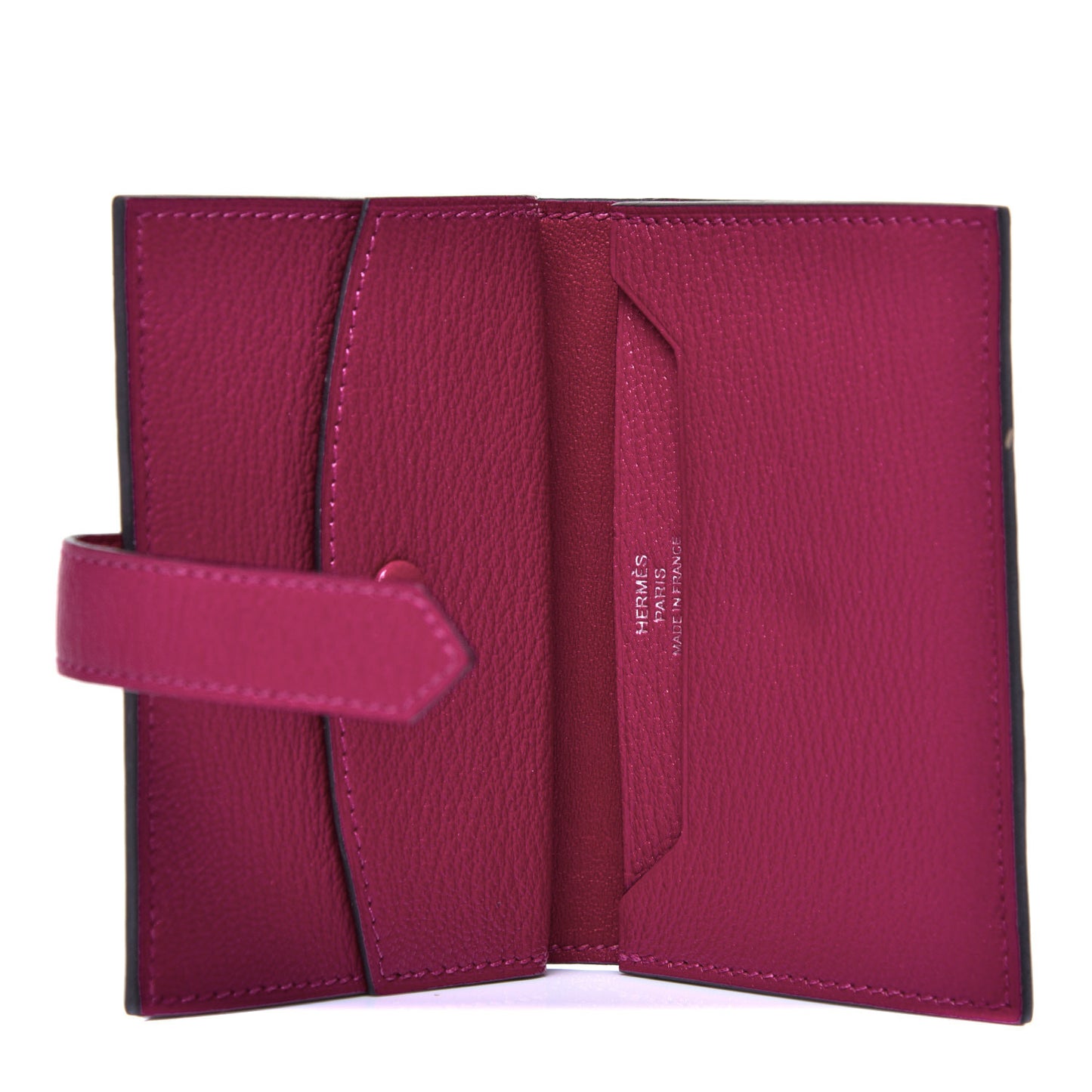 Chevre Mysore Mini Bearn Wallet Rose Pourpre