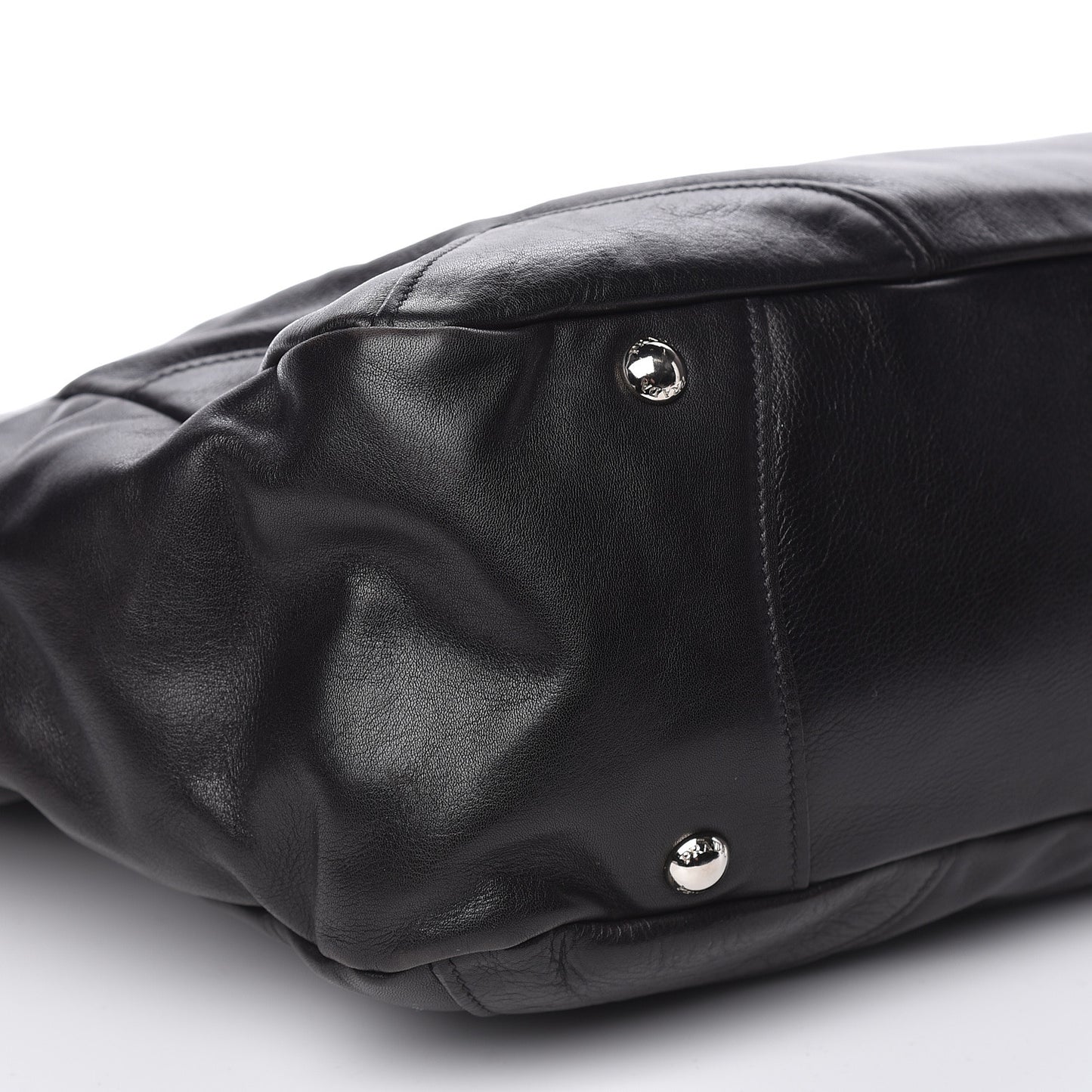 Soft Calf Two Pocket Hobo Black