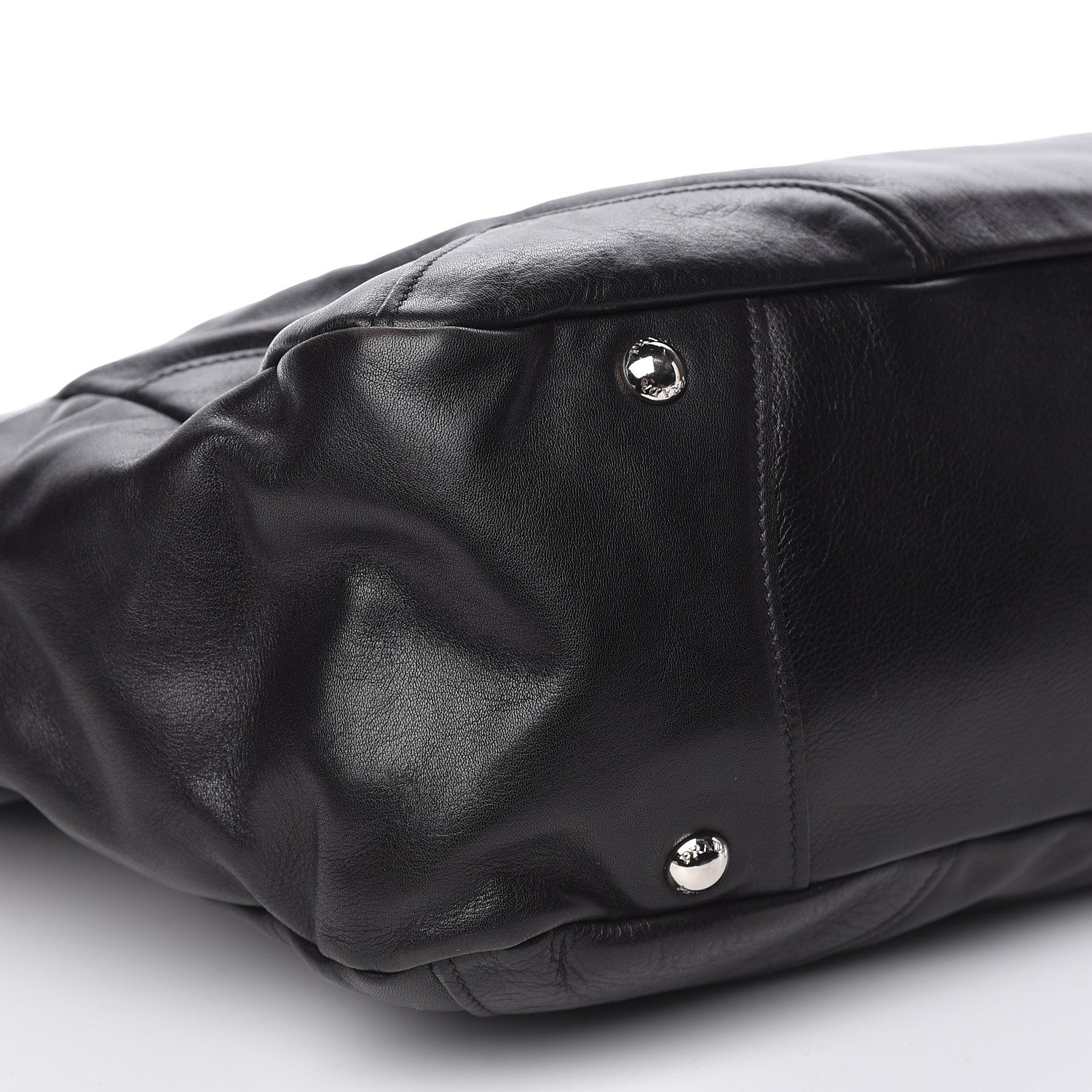 Prada Soft Calf Two Pocket Hobo Black 9 of 11