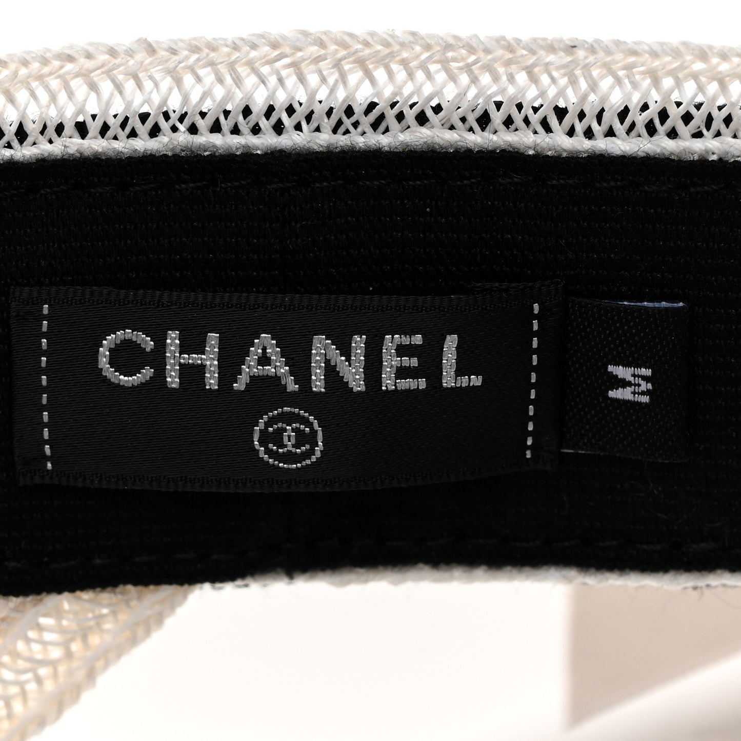 Abaca Cotton Ribbon Visor M Ecru White