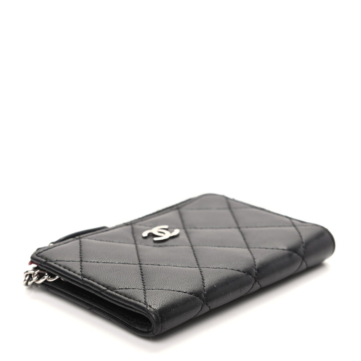Chanel Lambskin Quilted Key Holder Case Black 4 of 7