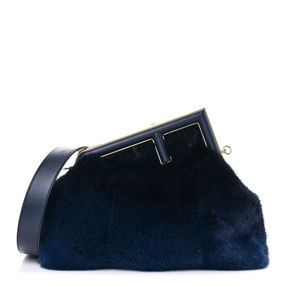 Fendi Mink Nappa Medium Fendi First Blue Black 1 of 10