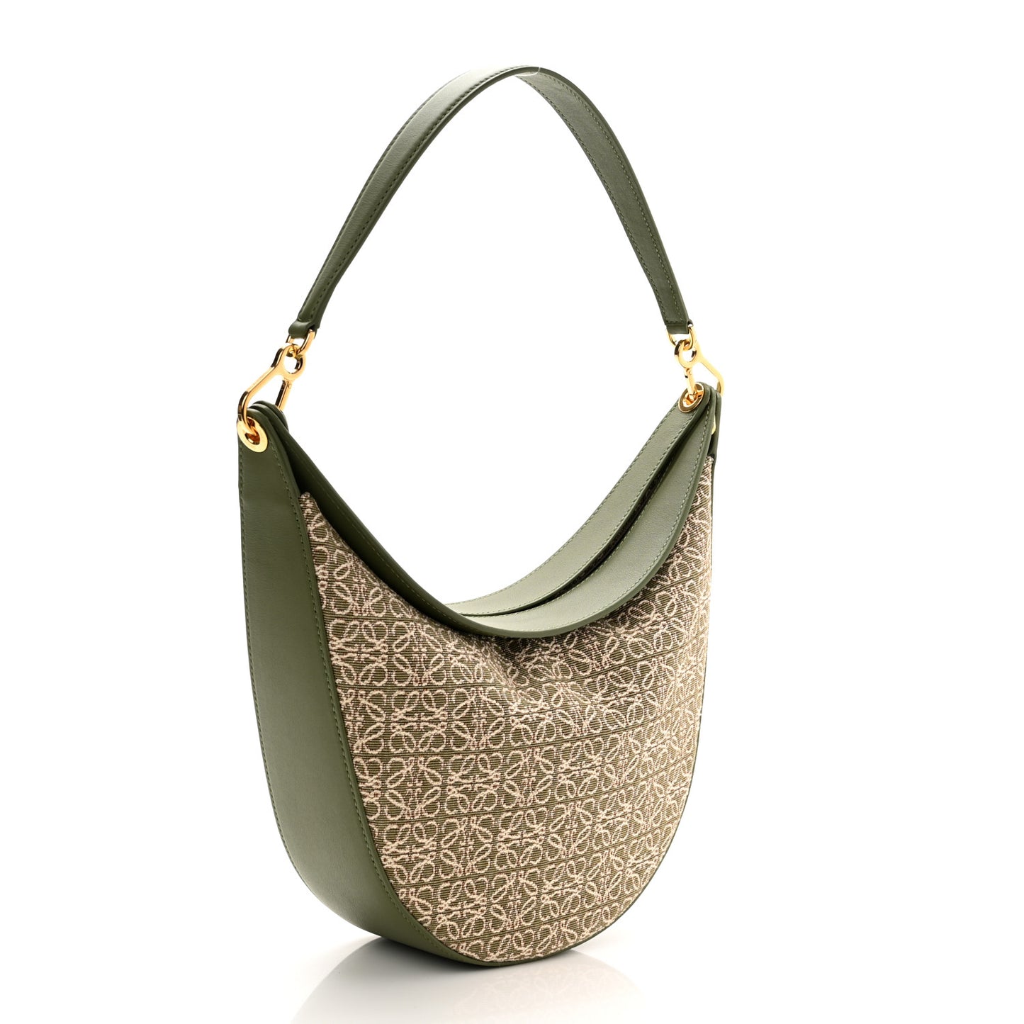 Jacquard Anagram Calfskin Luna Bag Avocado