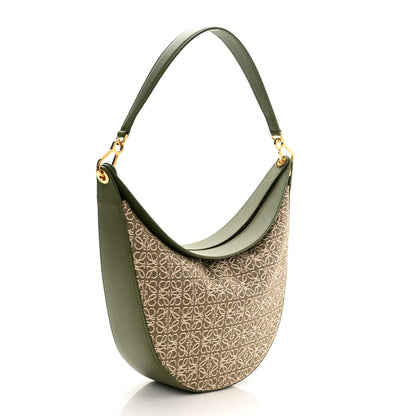 Loewe Jacquard Anagram Calfskin Luna Bag Avocado 3 of 10