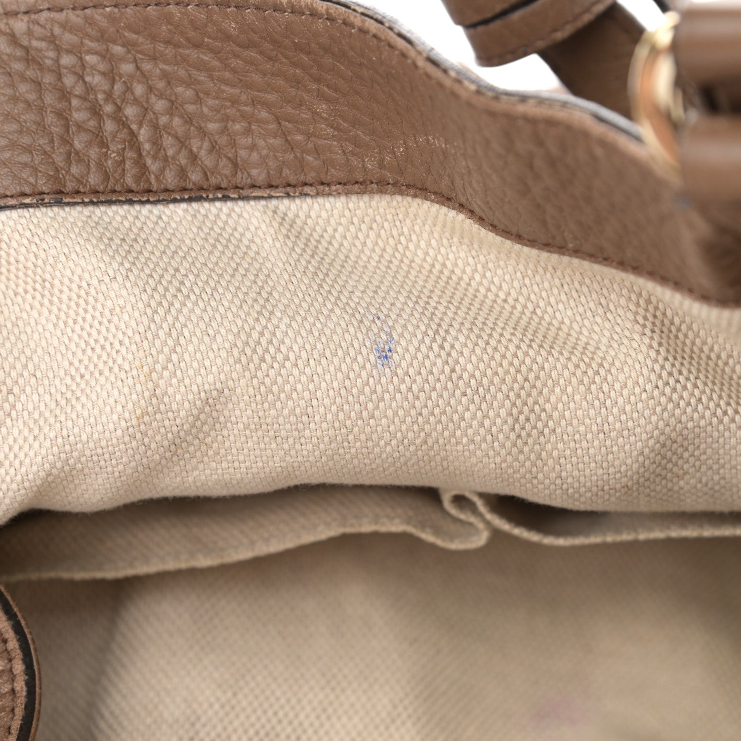 Gucci Pebbled Calfskin Medium Soho Shoulder Bag Brown 16 of 24