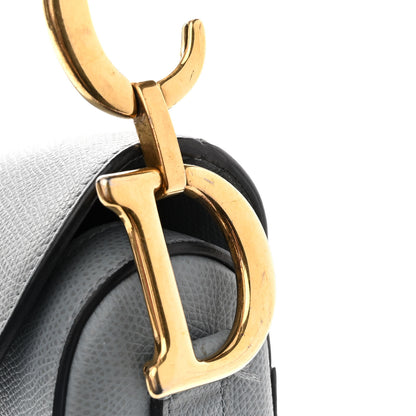 Christian Dior Grained Calfskin Saddle Bag Grey Stone 15 of 15