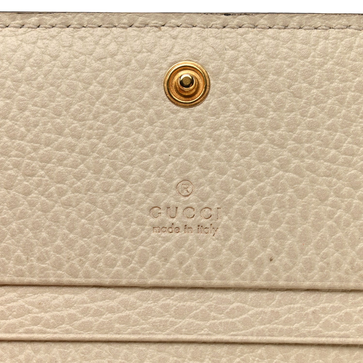 Gucci Dollar Calfskin GG Supreme Monogram GG Marmont Card Case Mystic White Beige Ebony 6 of 8