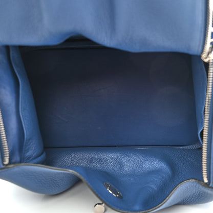 Hermes Taurillon Clemence Lindy 30 Bleu Brighton 5 of 9