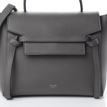 Celine Grained Calfskin Micro Belt Bag Grey 8 of 8