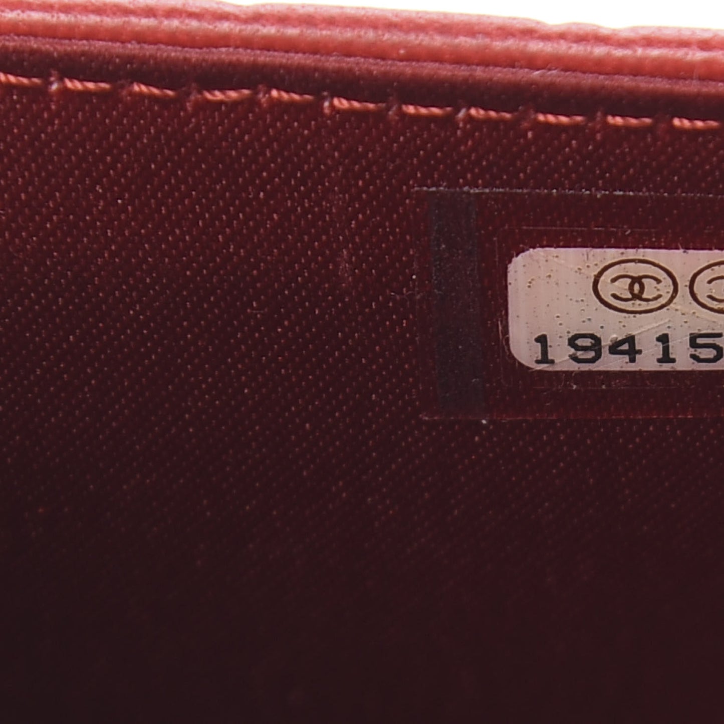 Lambskin Camellia Embossed Wallet On Chain WOC Red