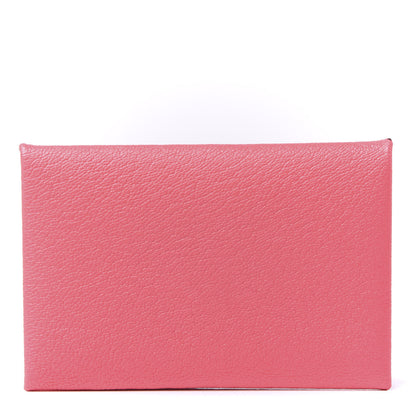 Hermes Chevre Mysore Calvi Card Case Rose Lipstick 1 of 9
