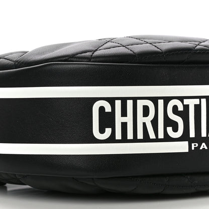 Christian Dior Lambskin Cannage Small Dior Vibe Hobo Bag Black 8 of 9