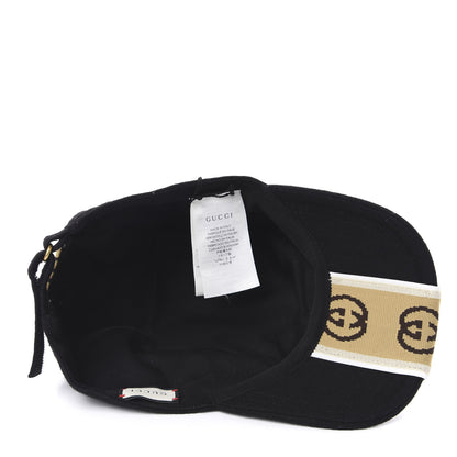 Gucci Wool Interlocking GG Stripe Baseball Hat L Black 4 of 6