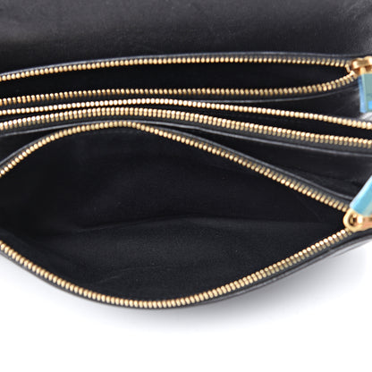 Saint Laurent Lambskin Diamond Quilted Monogram Angie Chain Bag Black 6 of 17
