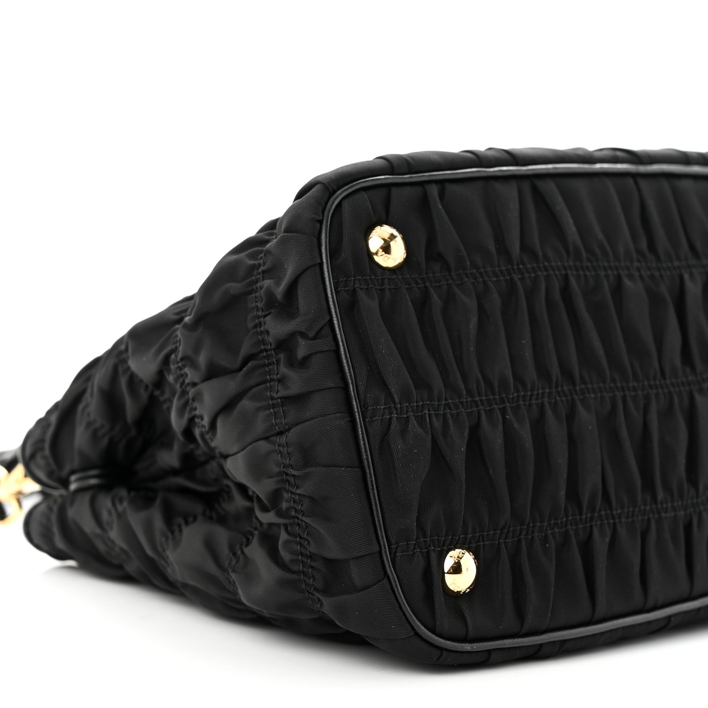 Tessuto Nylon Gaufre Small Tote Black