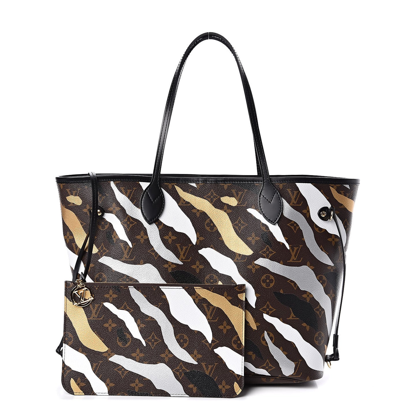 X LOL Monogram Neverfull MM Gold Silver