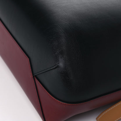 Celine Shiny Smooth Calfskin Small Twisted Cabas Dark Ruby Navy 13 of 23