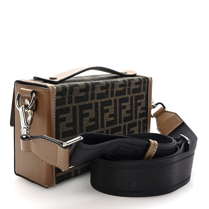 Fendi Recycled Fabric Jacquard Vitello King FF 1974 Baguette Soft Trunk Phone Pouch Tobacco Moro Sand 3 of 7