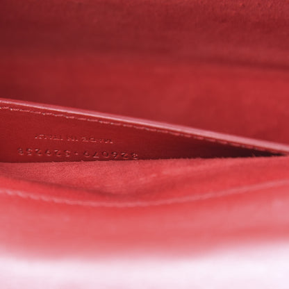 Saint Laurent Calfskin Monogram Cassandre Clutch Rouge Orient 7 of 12
