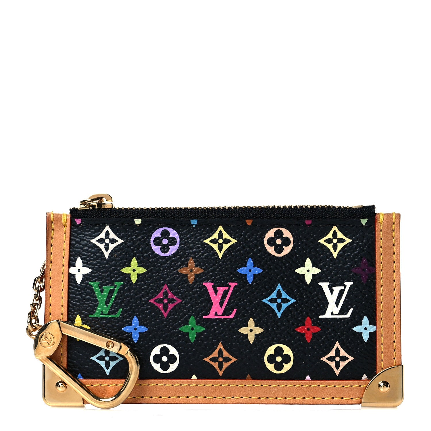 Louis Vuitton Monogram Multicolor Key Pouch Black 1 of 7