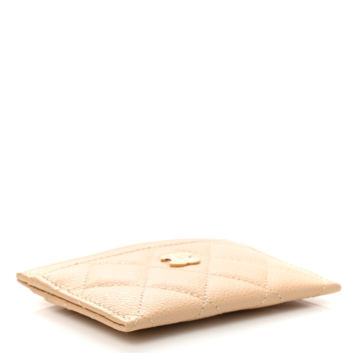 Chanel Caviar Quilted Card Holder Beige 4 of 9