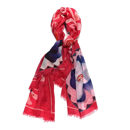 Chanel Cashmere Flower Scarf Pink 1 of 6