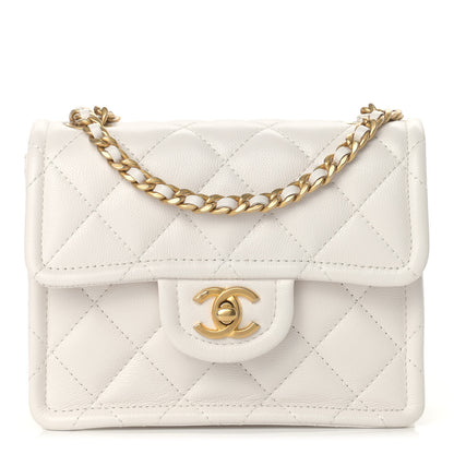 Chanel Caviar Quilted Mini Sweet Classic Flap White 1 of 10