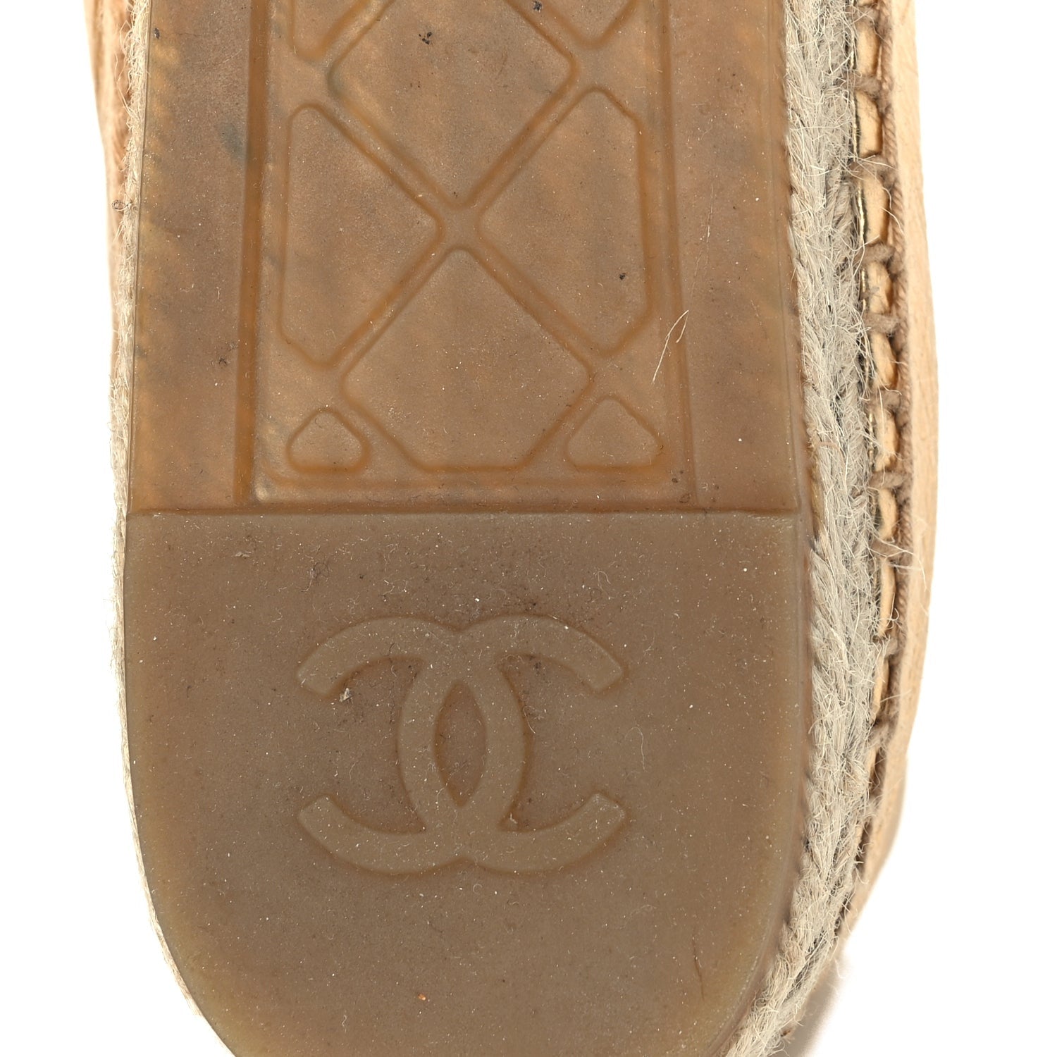 Chanel Laminated Lambskin Grosgrain CC Espadrilles 41 Gold Black 8 of 8
