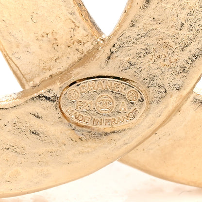 Chanel CC Logo Brooch Gold 4 of 5