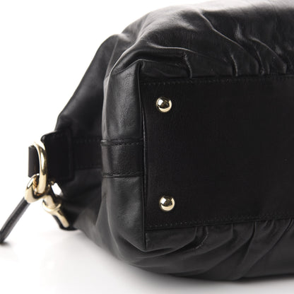 Gucci Calfskin Pop Bamboo Top Handle Tote Black 6 of 10