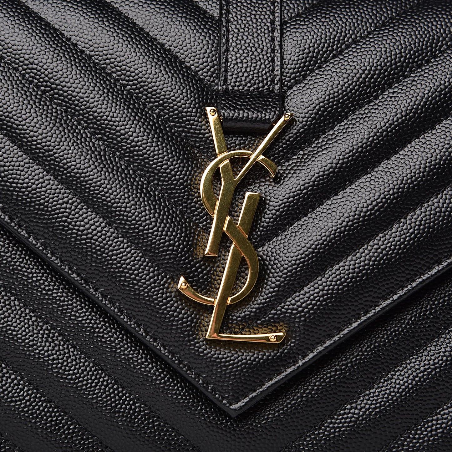 Grain De Poudre Matelasse Chevron Medium Monogram Satchel Black