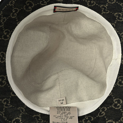 Gucci Jacquard Denim GG Monogram Oscar Bucket Hat M Black Ivory 7 of 9
