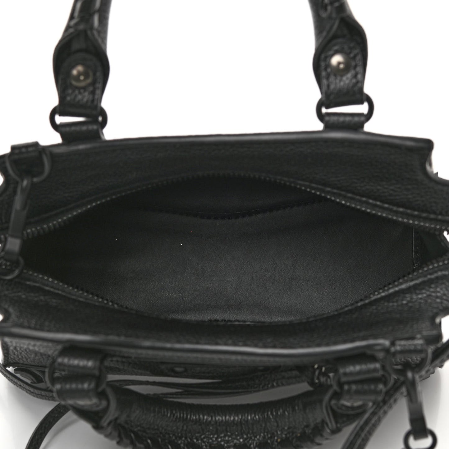 Grained Calfskin Neo Classic Black Hardware Mini City Black