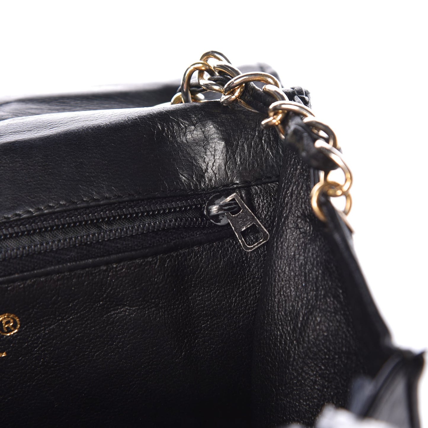 Lambskin Quilted CC Small Single Flap Black