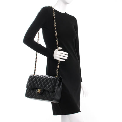 Chanel Caviar Quilted Jumbo Double Flap Black 2 of 9