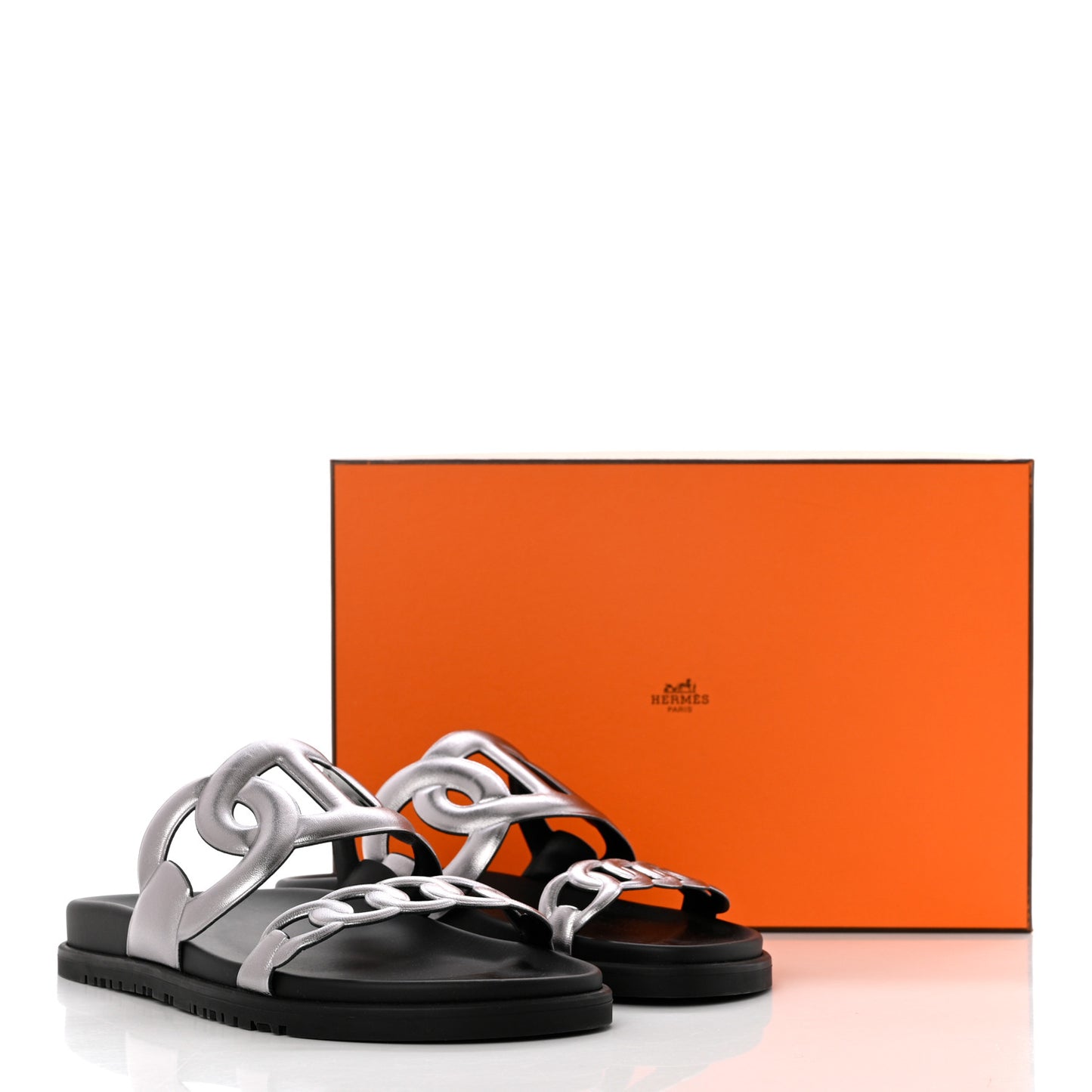 Nappa Extra Sandals 39 Gris Argent