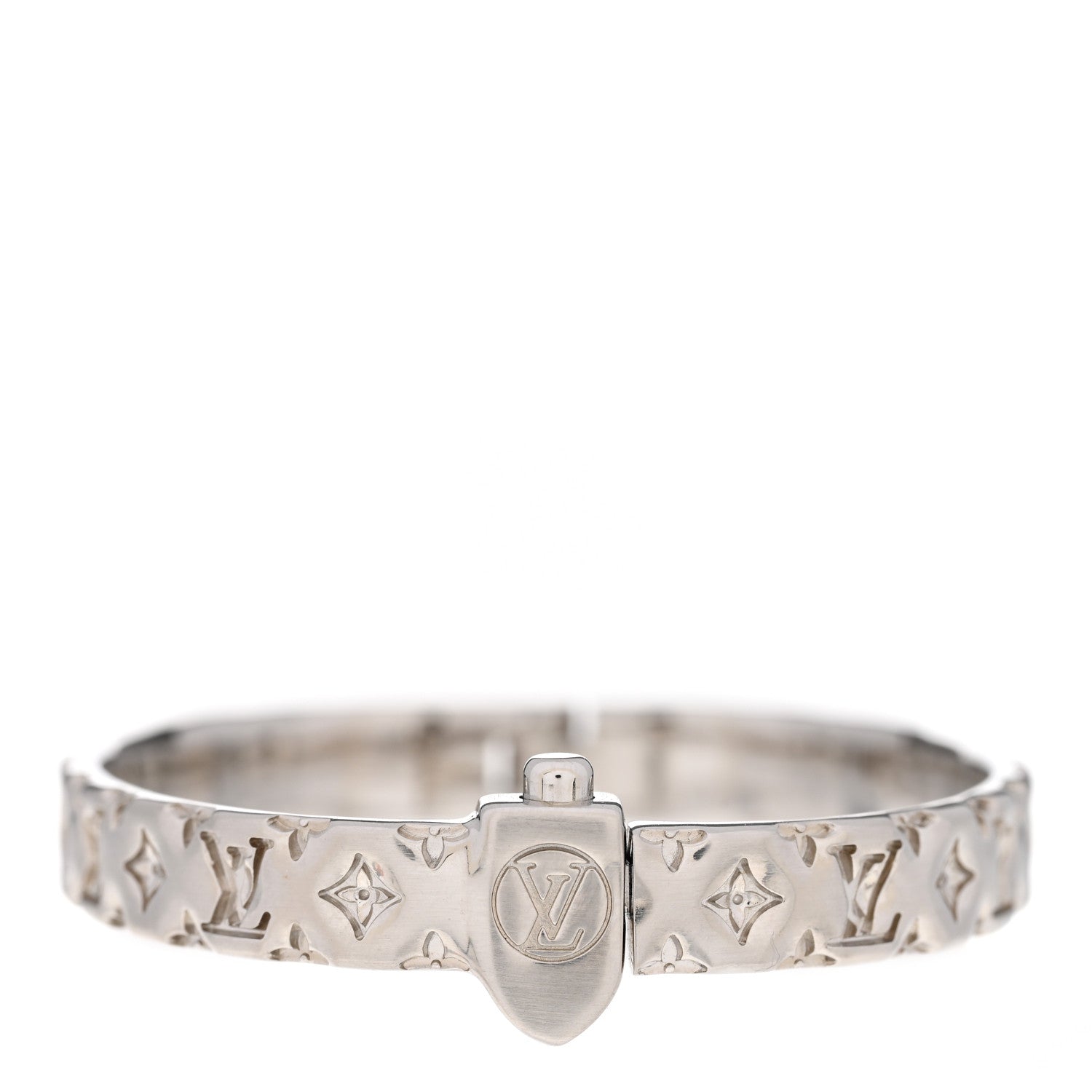 Louis Vuitton Palladium Pillow Nanogram Cuff S Silver 6 of 6