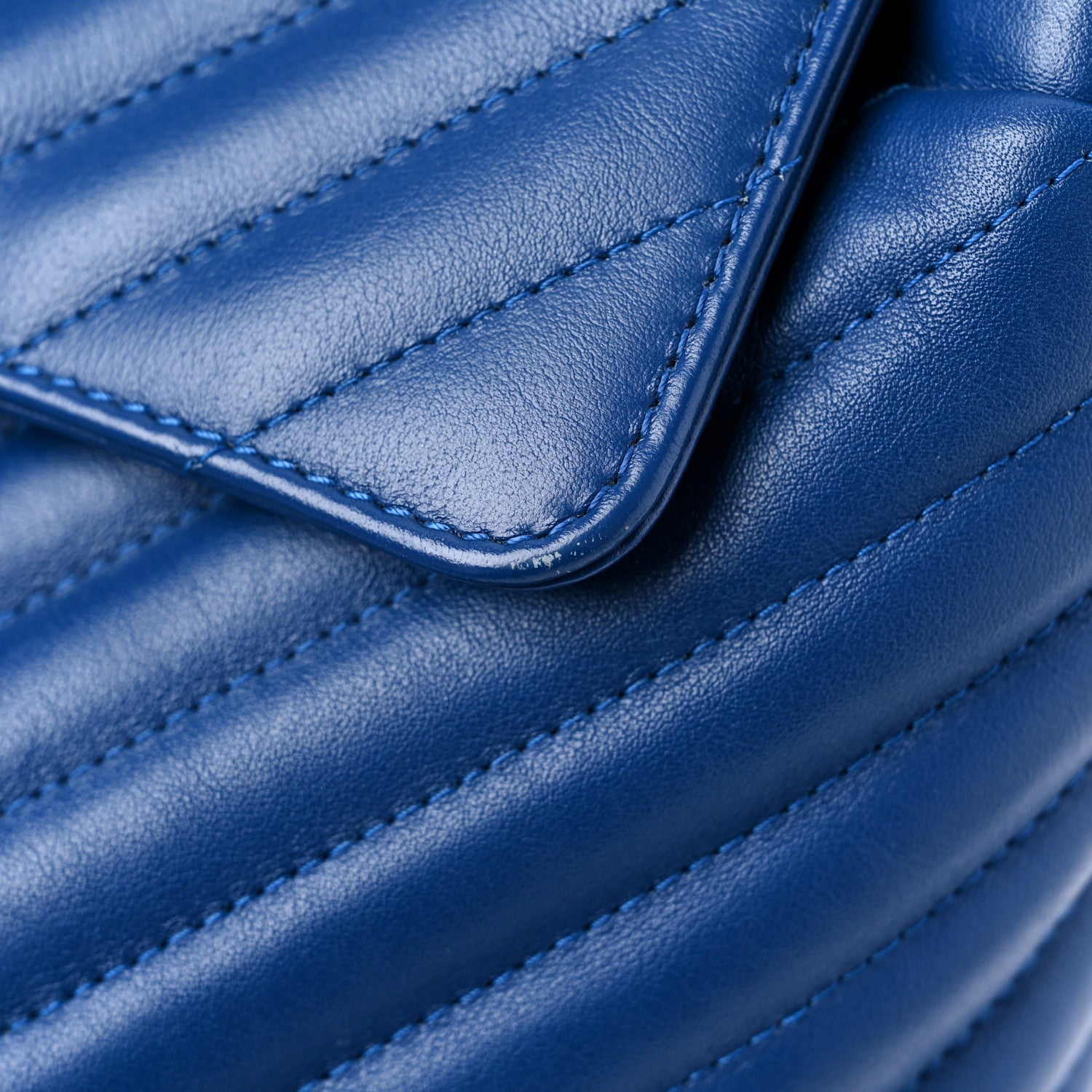 Chanel Lambskin Chevron Quilted Small Urban Spirit Backpack Blue 10 of 12